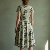 Green Palm Poplin, Cotton