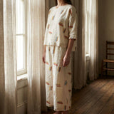 Yellow Brushstrokes Woven, Viscose-Linen