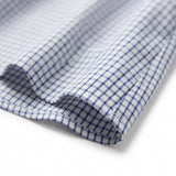 Blue Check Poplin, Cotton, 125 gsm