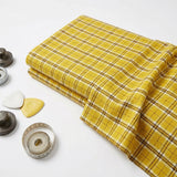 Yellow Plaid Twill, Cotton