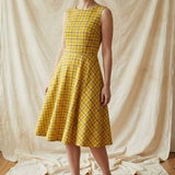 Yellow Plaid Twill, Cotton
