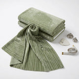 Sage Textured-Stripe Velvet, Polyester