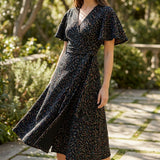 Black Abstract Jacquard, Polyester, 300 gsm