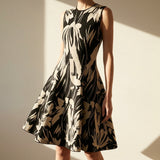 Black Abstract Jacquard, Polyester, 390 gsm