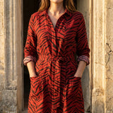 Black Tiger Linen-Look, Polyester
