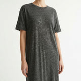 Dark Grey Marl Jersey Knit, Linen