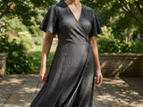100% Polyester Crepe Fabric, 256 gsm, 150 cm — Grey