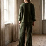 Dark Green Marl Chenille, Poly-Nylon