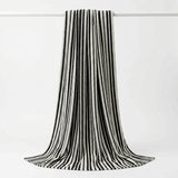 Black Stripes Chenille, Polyester, 305 gsm