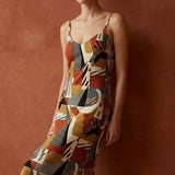 Cream Abstract Rib Knit, Viscose-Poly