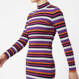 Black Horizontal-Stripe Rib Knit, Polyester, 200 gsm, 130 cm