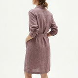 Purple Marl Linen-Look, Poly-Viscose, 218 gsm