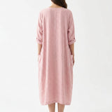 Light Pink Marl Linen-Look, Viscose-Nylon