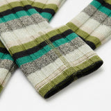 Black Horizontal-Stripe Rib Knit, Polyester, 190 gsm