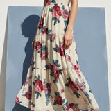 Pink Bold-Floral Chiffon, Polyester