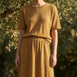 Orange Geometric Chunky Knit, Viscose