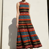 Multicolor Horizontal-Band Chunky Knit, Polyester