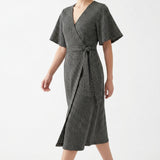Black Houndstooth Jacquard, Poly-Viscose, 230 gsm