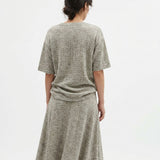 Heathered Grey Marl Jacquard, Poly-Linen