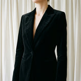 Black Marl Velvet, Poly-Cotton