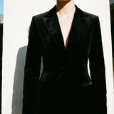 Black Marl Velvet, Poly-Cotton