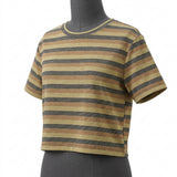 Black Horizontal-Stripe Jersey Knit, Polyester, 180 gsm, 165 cm
