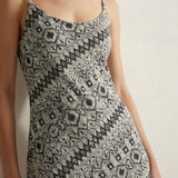 Black Geometric-Diamond Jacquard, Polyester, 162 gsm