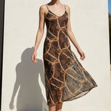 Gold Scrolls Mesh, Polyester