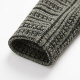Black Horizontal-Stripe Chunky Knit, Poly-Viscose, 193 gsm