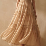 Gold Dots Chiffon, Polyester