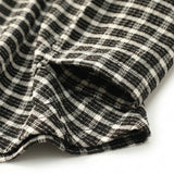 Black Textured-Check Crepe, Poly-Viscose