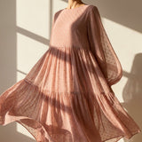 Gold Glitter-Dot Chiffon, Polyester
