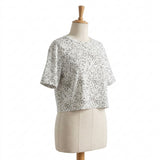 Black Abstract-Dash Jersey Knit, Viscose-Poly
