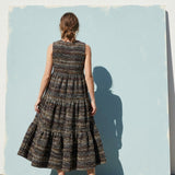 Dark Brown Horizontal-Stripe French Terry, Polyester