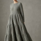 Grey Leaf Chunky Knit, Polyester