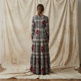 Black Floral Jacquard, Polyester, 295 gsm