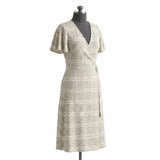 Cream Squares Jacquard