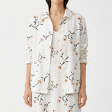 Light Pink Flowers Linen-Look, Polyester