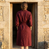 100% Polyester Linen-Look Fabric, 145 gsm — Red, ref EF-213346