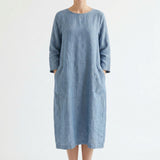 Blue Marl Linen-Look, Poly-Viscose, 250 gsm