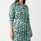 Black Floral Linen-Look, Polyester, 160 gsm