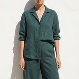 100% Polyester Linen-Look Fabric, 145 gsm — Green