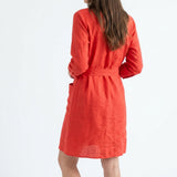 100% Polyester Linen-Look Fabric, 145 gsm — Red, ref EF-213636