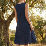 Charcoal Linen-Look, Polyester