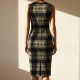 Green Diamonds Jacquard, Poly-Viscose