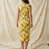 Yellow Abstract Twill, Polyester