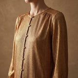 Gold Stripe Jersey Knit, Polyester