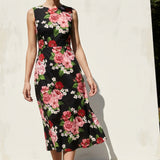 Pink Flowers Poplin, Cotton, 122 gsm