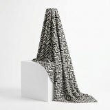 Black Zigzag Jacquard, Polyester, 215 gsm