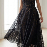 Black Floral Lace, Nylon, 134 gsm